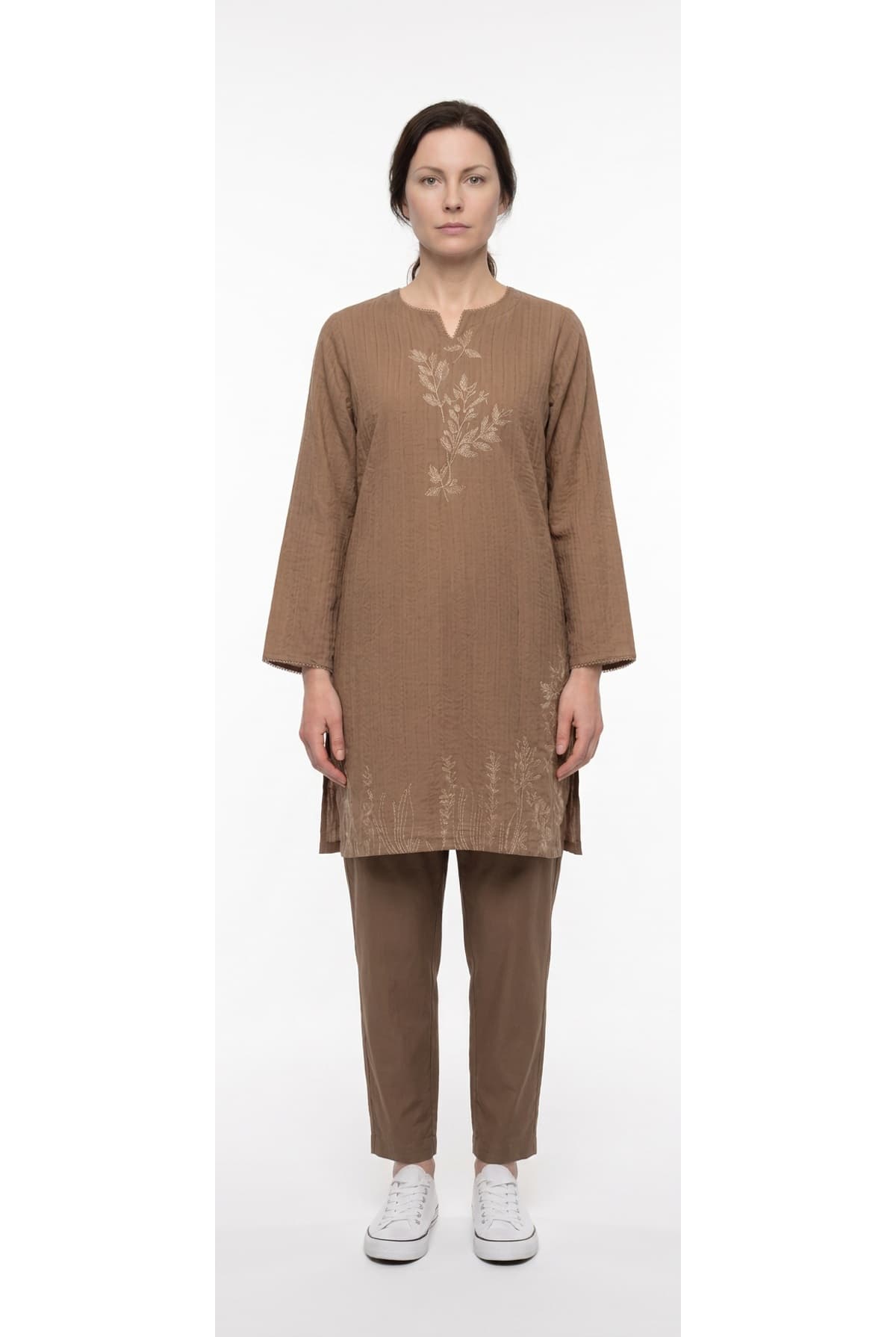 Embroidered Kurti with Shalwar